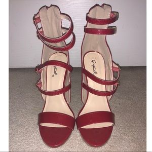 Sexy Red Open Toe Heels